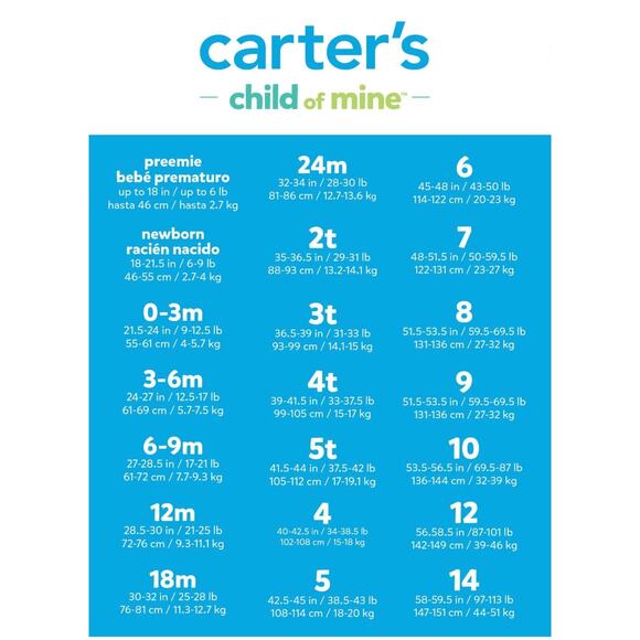 Child of Mine by Carter's Baby Sleep Footed Sleeper blue flowers pajamas 12 Mon - Picture 5 of 5